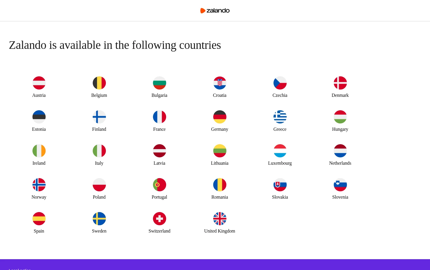 Zalando 页面快照